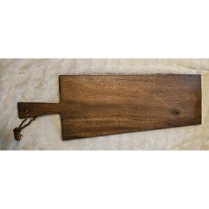 Woodard & Charles 24" Acacia Wood Paddle Serving Tray with Handle Charcuterie